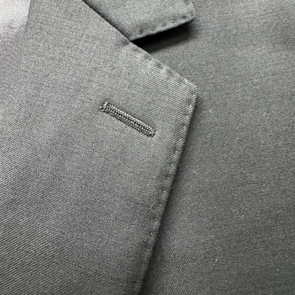 Men's Classic Black Suit Blazer - Tailored Formal Jacket wool/ cashmere mix - Picture 9 of 9